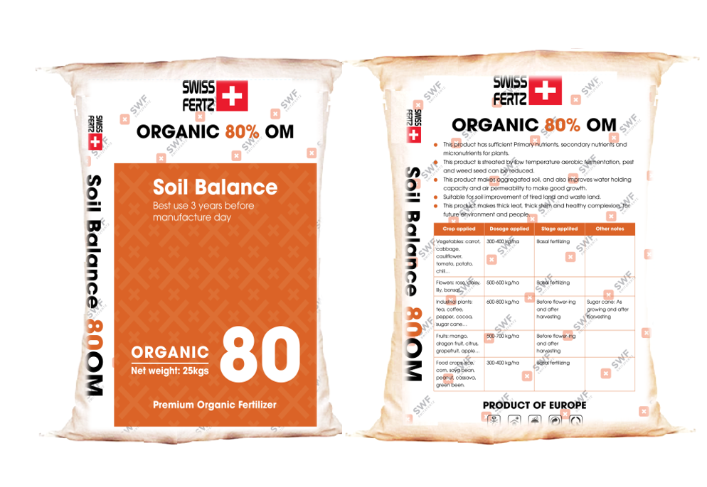Phân hữu cơ Swissfertz 80% OM